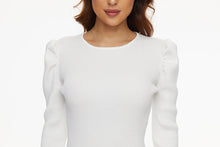 Load image into Gallery viewer, MM PUFFED SLEEVE RIBBED TOP 1/2 SLEEVE
