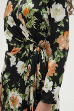 Load image into Gallery viewer, SILKY FLORAL WRAP DRESS byMM
