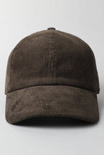 Load image into Gallery viewer, Corduroy Adjustable Cotton Baseball Cap Dad Hat: One Size / OFF WHITE
