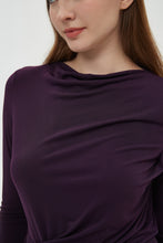 Load image into Gallery viewer, ALL OVER RUCHED DRESS byMM - PLUM
