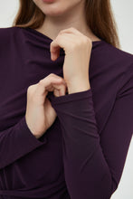 Load image into Gallery viewer, ALL OVER RUCHED DRESS byMM - PLUM
