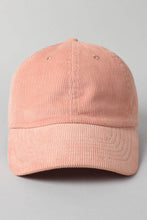 Load image into Gallery viewer, Corduroy Adjustable Cotton Baseball Cap Dad Hat: One Size / OFF WHITE
