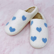 Load image into Gallery viewer, Heart Full Cozy Lounge Slippers: M/L / Lovely Blue
