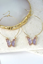 Load image into Gallery viewer, Crystal Butterfly earring
